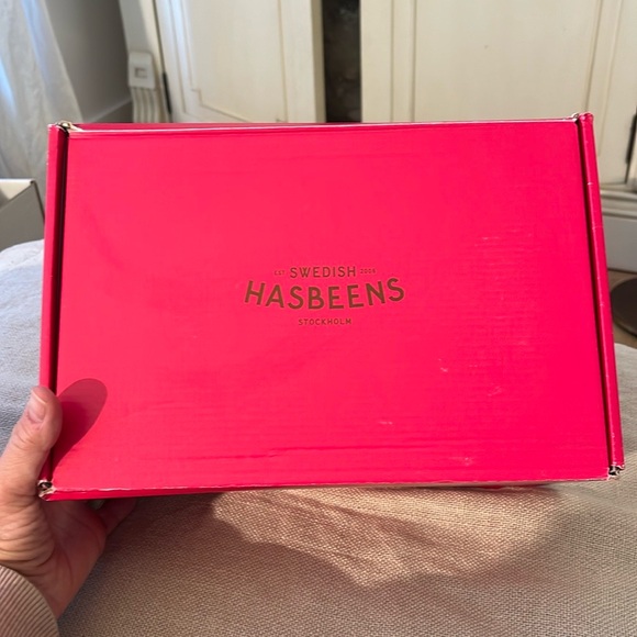 Free People NWT Swedish Hasbeens Black Bow Sandal Fun Vintage Inspired LOVE 🌈 - Picture 8 of 9